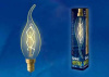 Лампа Uniel LOFT CW35 E14 60W Свеча на ветру винтажная лампа накаливания IL-V-CW35-60/GOLDEN/E14 ZW01